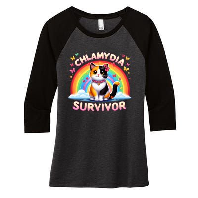 Chlamydia Survivor Sarcastic Ironic Inappropriate Women's Tri-Blend 3/4-Sleeve Raglan Shirt