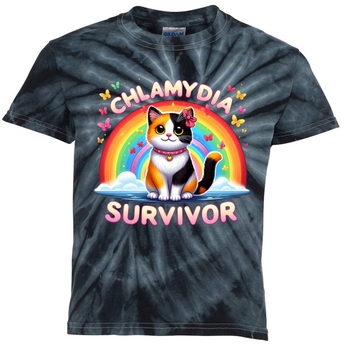 Chlamydia Survivor Sarcastic Ironic Inappropriate Kids Tie-Dye T-Shirt