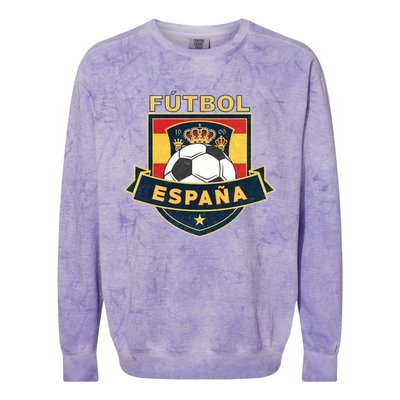 Cool Spain Soccer Team Colorblast Crewneck Sweatshirt