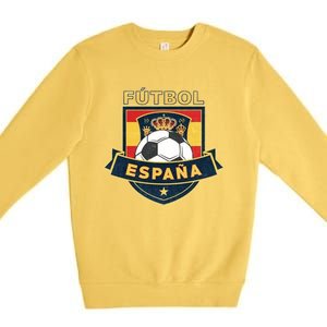 Cool Spain Soccer Team Premium Crewneck Sweatshirt