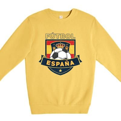 Cool Spain Soccer Team Premium Crewneck Sweatshirt