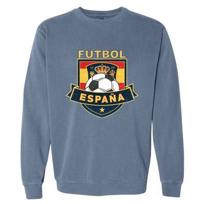 Cool Spain Soccer Team Garment-Dyed Sweatshirt