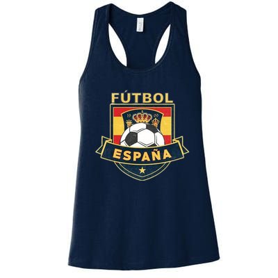 Cool Spain Soccer Team Women's Racerback Tank