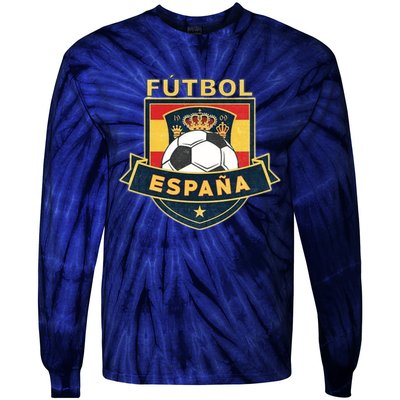 Cool Spain Soccer Team Tie-Dye Long Sleeve Shirt