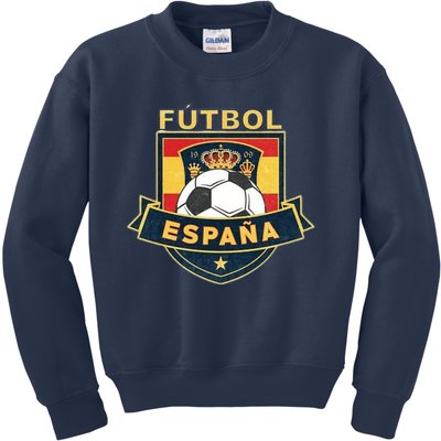 Cool Spain Soccer Team Kids Sweatshirt