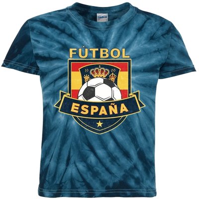 Cool Spain Soccer Team Kids Tie-Dye T-Shirt