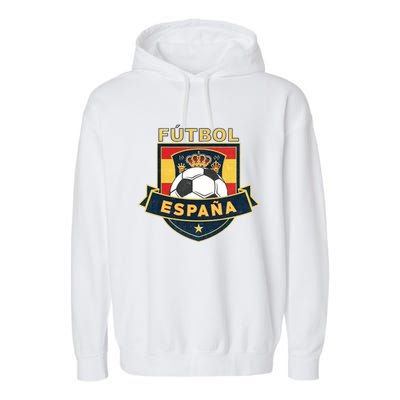 Cool Spain Soccer Team Garment-Dyed Fleece Hoodie