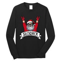 Christmas Sleigher Santa Rock Xmas Rocker Long Sleeve Shirt