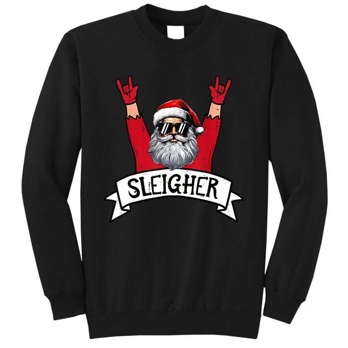 Christmas Sleigher Santa Rock Xmas Rocker Sweatshirt