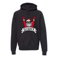 Christmas Sleigher Santa Rock Xmas Rocker Premium Hoodie