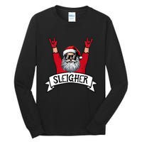 Christmas Sleigher Santa Rock Xmas Rocker Tall Long Sleeve T-Shirt