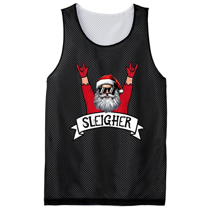 Christmas Sleigher Santa Rock Xmas Rocker Mesh Reversible Basketball Jersey Tank