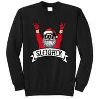 Christmas Sleigher Santa Rock Xmas Rocker Tall Sweatshirt