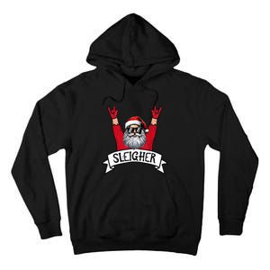 Christmas Sleigher Santa Rock Xmas Rocker Tall Hoodie