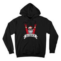 Christmas Sleigher Santa Rock Xmas Rocker Tall Hoodie