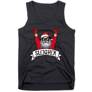 Christmas Sleigher Santa Rock Xmas Rocker Tank Top