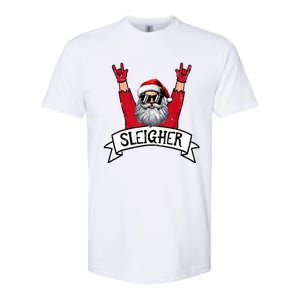 Christmas Sleigher Santa Rock Xmas Rocker Softstyle CVC T-Shirt