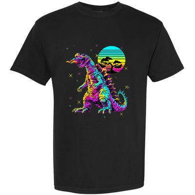 Cool Streetwear Synthwave 80s 90s Retro Anime Snakezilla Garment-Dyed Heavyweight T-Shirt