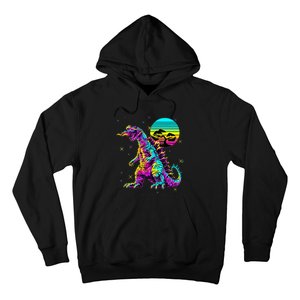 Cool Streetwear Synthwave 80s 90s Retro Anime Snakezilla Hoodie