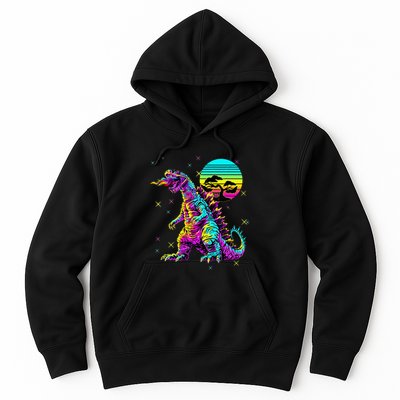 Cool Streetwear Synthwave 80s 90s Retro Anime Snakezilla Hoodie