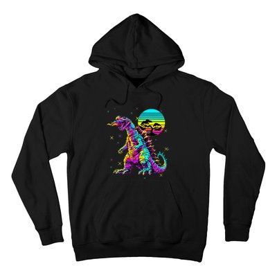 Cool Streetwear Synthwave 80s 90s Retro Anime Snakezilla Hoodie