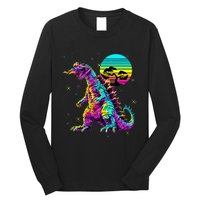 Cool Streetwear Synthwave 80s 90s Retro Anime Snakezilla Long Sleeve Shirt