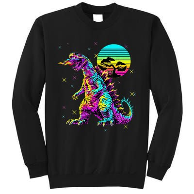 Cool Streetwear Synthwave 80s 90s Retro Anime Snakezilla Sweatshirt