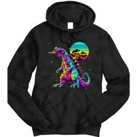 Cool Streetwear Synthwave 80s 90s Retro Anime Snakezilla Tie Dye Hoodie