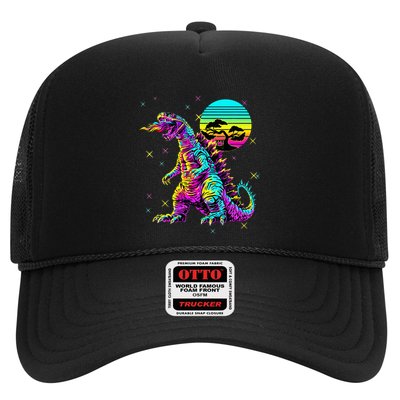 Cool Streetwear Synthwave 80s 90s Retro Anime Snakezilla Trucker Hat