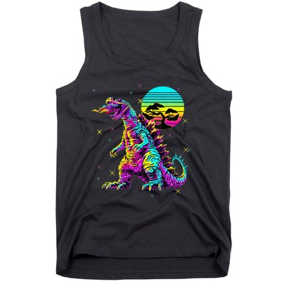 Cool Streetwear Synthwave 80s 90s Retro Anime Snakezilla Tank Top