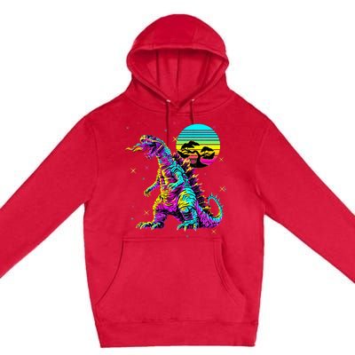 Cool Streetwear Synthwave 80s 90s Retro Anime Snakezilla Premium Pullover Hoodie