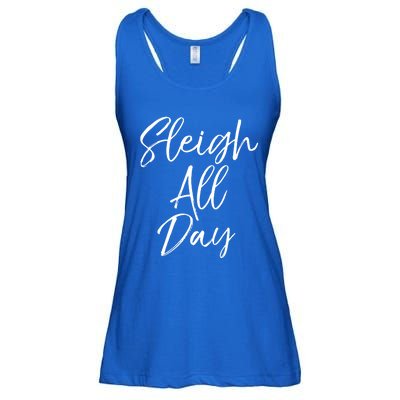 Cute Snow Sledding Quote Winter Sleigh All Day Gift Ladies Essential Flowy Tank