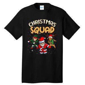 Christmas Squad Santa Dabbing Elf Family Matching Pajamas Tall T-Shirt