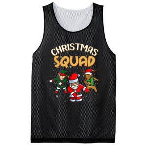 Christmas Squad Santa Dabbing Elf Family Matching Pajamas Mesh Reversible Basketball Jersey Tank