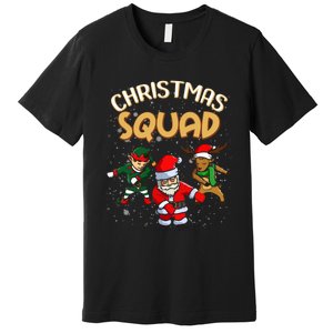 Christmas Squad Santa Dabbing Elf Family Matching Pajamas Premium T-Shirt