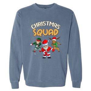 Christmas Squad Santa Dabbing Elf Family Matching Pajamas Garment-Dyed Sweatshirt