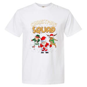 Christmas Squad Santa Dabbing Elf Family Matching Pajamas Garment-Dyed Heavyweight T-Shirt