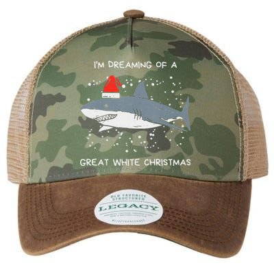 Christmas Shark Santa Hat Xmas Santa Jaws Funny Shark Pun Legacy Tie Dye Trucker Hat