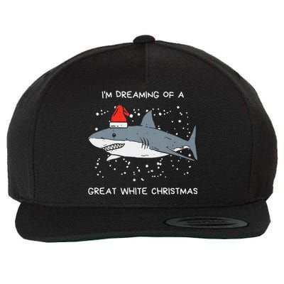 Christmas Shark Santa Hat Xmas Santa Jaws Funny Shark Pun Wool Snapback Cap