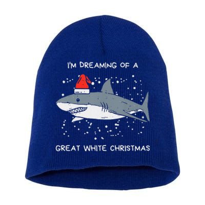 Christmas Shark Santa Hat Xmas Santa Jaws Funny Shark Pun Short Acrylic Beanie