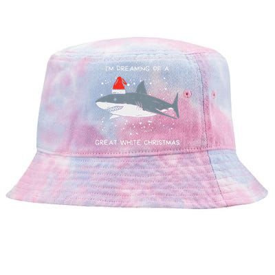 Christmas Shark Santa Hat Xmas Santa Jaws Funny Shark Pun Tie-Dyed Bucket Hat