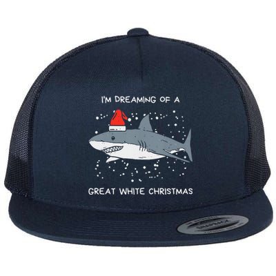 Christmas Shark Santa Hat Xmas Santa Jaws Funny Shark Pun Flat Bill Trucker Hat