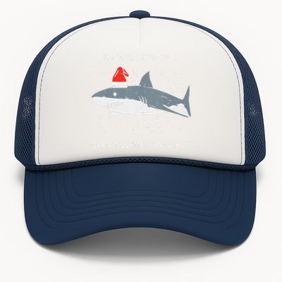 Christmas Shark Santa Hat Xmas Santa Jaws Funny Shark Pun Trucker Hat