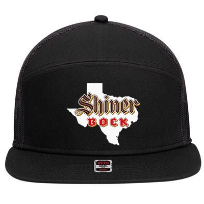 Cool Shiner Tx Town Gift For Adult Drinkers 7 Panel Mesh Trucker Snapback Hat