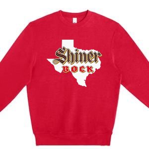 Cool Shiner Tx Town Gift For Adult Drinkers Premium Crewneck Sweatshirt