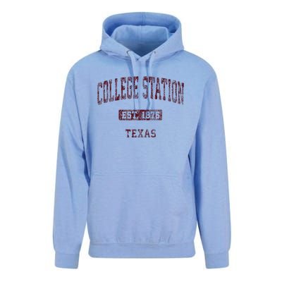 College Station Texas Tx Vintage Athletic Sports Design Unisex Surf Hoodie