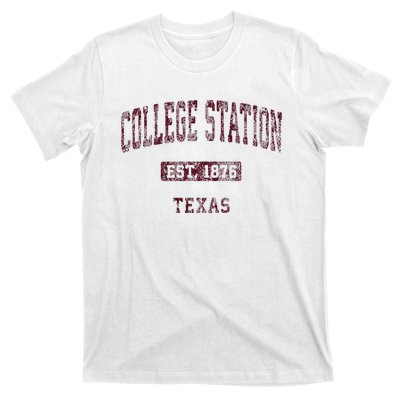 College Station Texas Tx Vintage Athletic Sports Design T-Shirt