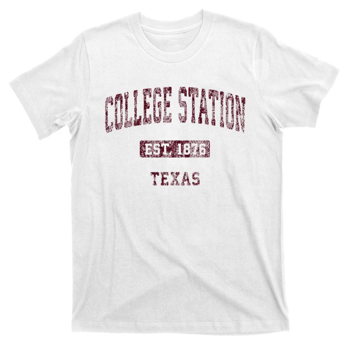 College Station Texas Tx Vintage Athletic Sports Design T-Shirt