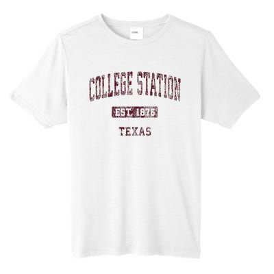 College Station Texas Tx Vintage Athletic Sports Design Tall Fusion ChromaSoft Performance T-Shirt