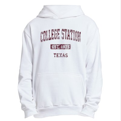 College Station Texas Tx Vintage Athletic Sports Design Urban Pullover Hoodie